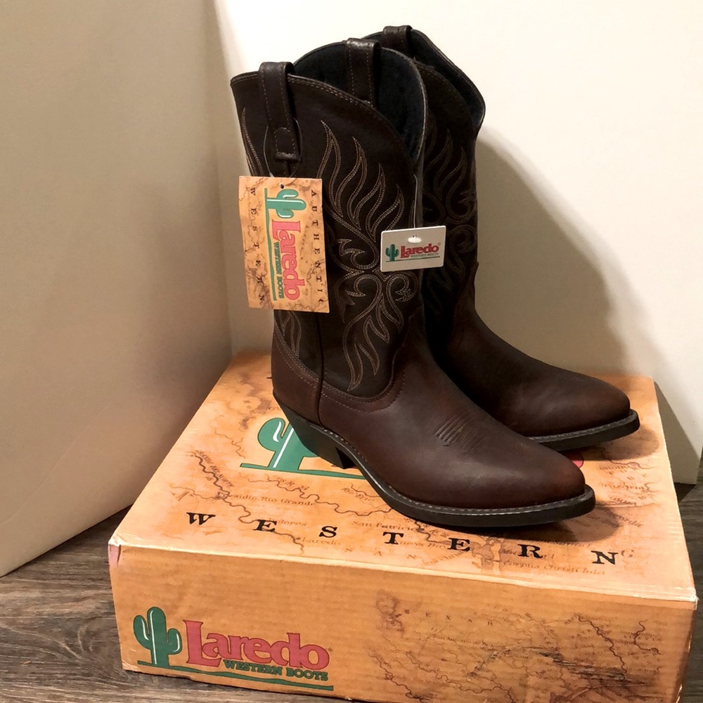 Ladies “NIB” Laredo Copper Kettle 11 Trucker Boots Size 10